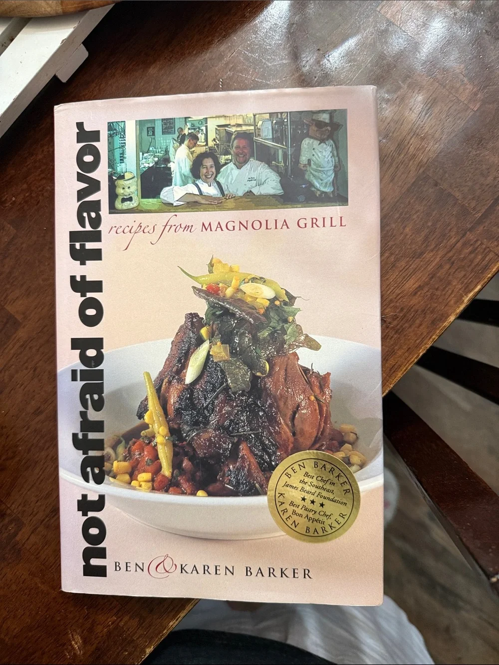 Not Afraid of Flavor Cookbook by — Pink Cover best chef in the southeast